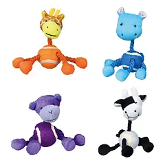 Trixie Animal With Rope And Tennis Ball žaislas šunims su virve ir teniso kamuoliuku, 16 cm