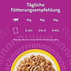 Multipack Whiskas 1+ Adult šviežumo maišeliai 12 x 85 g, drėgnas maistas katėms — 5 nuotrauka