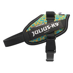 Julius - K9 IDC Powerharness Leopard - šuns petnešos su atšvaitais, geltonas raštas - Mini - Mini