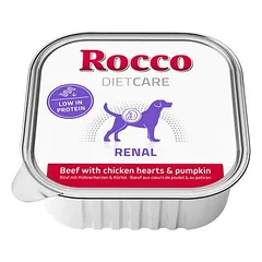 Rocco Diet Care Renal su jautiena, vištų širdelėmis ir moliūgu, drėgnas maistas šunims, lėkštelė 150 g — 2 nuotrauka