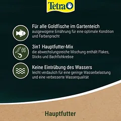 Tetra Pond Goldfish Mix lesalas tvenkinio žuvims, Dvigubas paketas 2 x 4 l — 4 nuotrauka