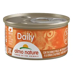Almo Nature Daily Cat Vištienos ir kalakutienos gabaliukai padaže, 85 g