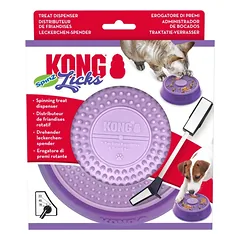 KONG Licks Spinz interaktyvus besisukantis laižymo dubenėlis šunims ir katėms