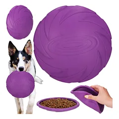 Šunų skraidanti lėkštė-dubenėlis, 18 cm, violetinė
