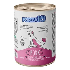 Forza10 drėgnas maistas šunims su kiauliena, avižomis ir morkomis, 400 g