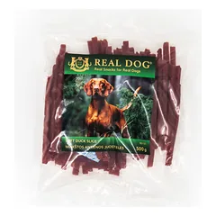 Real Dog Snacks Soft Duck Strips 500 g parduotuvėje mumbo.lt