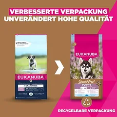 Eukanuba Grain Free Puppy Large & Giant Breed su jūrų žuvimi, sausas maistas šuniukams, > 10 kg — 3 nuotrauka