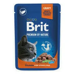 Brit Premium Cat Pouch Salmon for Sterilised 100 g — 2 nuotrauka