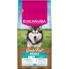Eukanuba Adult Large Ocean Fish Grain Free sausas maistas didelių veislių suaugusiems šunims su vandenyno žuvimis, be grūdų, 12 kg