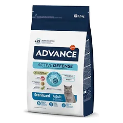 Advance Cat Sterilized Turkey sausas maistas sterilizuotoms katėms su kalakutiena ir miežiais, 1.5 kg