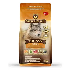 WOLFSBLUT Wide Plain Senior sausas ėdalas vyresniems alergiškiems šunims su arkliena ir saldžiosiomis bulvėmis 12,5 kg