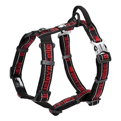 TrueLove Escape Geschirr mit Neopren unterlegt schwarz/rot
