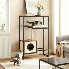 Kačių draskyklė su pliušinėmis pagalvėmis 114 cm — 4 nuotrauka