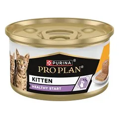 Purina Pro Plan Healthy Start Šlapias pašaras kačiukams, kurio sudėtyje gausu vištienos, 85 g