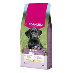 EUKANUBA Puppy Large Breeds Chicken 15 kg sausas maistas didelių veislių šuniukams, turintis šviežio vištienos