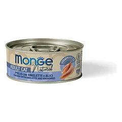 Monge Natural su vištiena, omletu ir ančiuviais, drėgnas maistas katėms 80 g