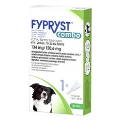 FYPRYST Combo  užlašinamasis tirpalas nuo parazitų vidutinio dydžio 10-20 kg šunims, 1,34ml nuotrauka