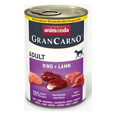 Animonda GranCarno Adult Beef + Lamb: konservai šunims su šviežia jautiena ir ėriena, 400 g — 2 nuotrauka
