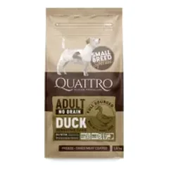 QUATTRO ADULT Small Breed DUCK sausas pašaras šunims su antiena