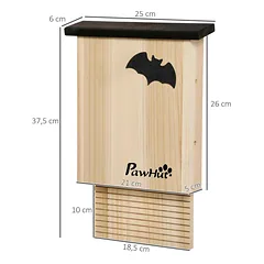 Šikšnosparnių namelių komplektas, 3 vnt, Įvairiaspalvis, 25 × 6 × 37,5 cm — 3 nuotrauka