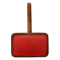 Iv San Bernard ACCESSORIES Medium Slicker Brush Red Cord Wooden