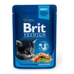 Brit Premium Chicken Chunks Kitten 100 g — 2 nuotrauka