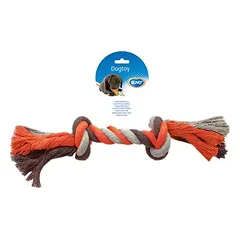 Duvo+ žaislas šunims Knot medvilnė, pilkas/oranžinis