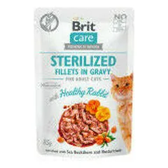 Brit Care Cat Sterilized filė padaže su triušiena, drėgnas maistas katėms 85 g — 3 nuotrauka