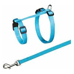 Trixie Harness XL With Lead krūtinės diržas katėms su pavadėliu, reguliuojamas, nailonas, 34-57 cm / 13 mm, pavadėlis 1.20 m — 2 nuotrauka