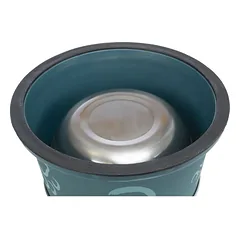 Trixie Long Ear Bowl nerūdijančio plieno dubenėlis šunims su ilgomis ausimis, nerūdijantis plienas, plastiko danga, 0.9 l/ø 19 cm — 2 nuotrauka