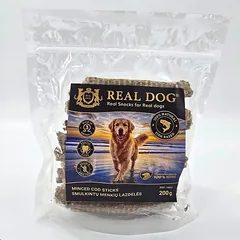 RDF-1002 REAL DOG SNACKS Smulkintų menkių lazdelės 200g, 1 vnt. — 2 nuotrauka