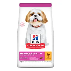 Hill's Science Plan Mature Small & Mini Chicken sausas maistas su vištiena mažų veislių senyviems šunims - Pet24