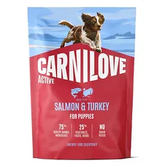 Carnilove Active sausas pašaras visų veislių šuniukams su kalakutiena ir lašiša 1.5 kg