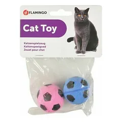 Flamingo cat toy SPONGE BALLS FOOTBALL 2pcs.