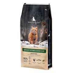 WOLFOOD Adult Sterilized Cat Grain Free begrūdis sausas maistas sterilizuotoms katėms, 10 kg