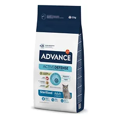Advance Sterilized Adult Sausas maistas sterilizuotoms suaugusioms katėms su kalakutiena ir miežiais, 10 kg + 2kg — 4 nuotrauka
