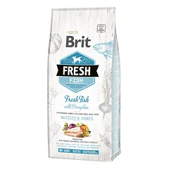 Brit Fresh Fish Pumpkin Adult Large Muscles & Joints sausas pašaras suaugusiems didelių veislių šunims su žuvimi ir moliūgu, 12 kg