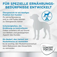 Concept for Life Veterinary Diet Weight Control sausas maistas šunims, < 1,4 kg — 4 nuotrauka