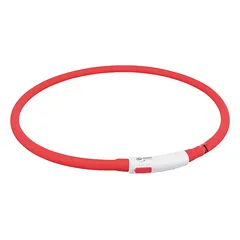 TRIXIE USB šviečianti apykaklė XS-XL raudona