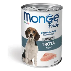 M14496 Monge Fresh – Wet ADULT Dog Cans Trout 400g (pak24)