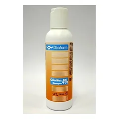 Diafarm Chlorhexidine Shampoo 4% giluminio valymo ir antiseptinis šampūnas šunims ir katėms, 150 ml