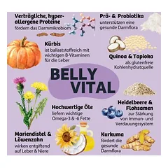 BugBell Belly Vital virškinimui ir žarnyno florai, sausas maistas šunims, < 1,4 kg — 3 nuotrauka