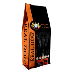 REAL DOG sausas pašaras su arkliena ir ryžiais suaugusiems šunims, 20 kg