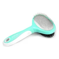 Record Hairmony 2in1 dvipusis šepetys šunims su nerūdijančio plieno šereliais ir ergonomiška rankena, 11,5×19 cm — 2 nuotrauka