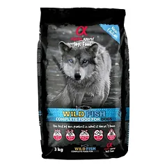 ALPHA SPIRIT Pilnavertis sausas minkštas maistas šunims Wild fish 3 kg