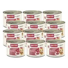 ANIMONDA Cat Carny Adult skonis: jautiena ir širdys 200g x12
