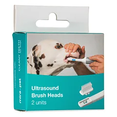 Cleany Teeth ultragarsinio dantų šepetėlio galvutės 2 vnt. - vienpusės galvutės ultragarsiniam dantų šepetėliui