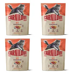 CARNILOVE True Fresh Cat Beef Adult Large 4x400 g jautiena, didelių veislių katėms