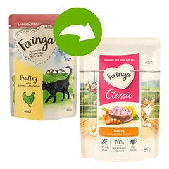 Feringa Classic Meat Menü Pouch drėgnas maistas katėms, ekonominė pakuotė 48 x 85 g — 2 nuotrauka