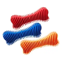 Žaislas šuniui – Guminis kvepiantis kaulas dantų priežiūrai, 18,5 cm, Dent-a-Chew Ribbed Bone Extra-Large